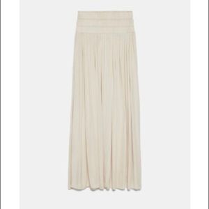Zara high waist ruched maxi skirt